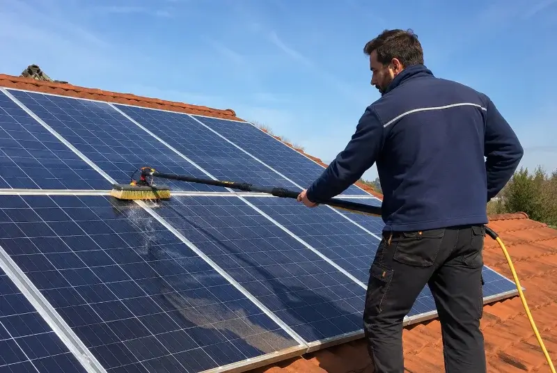 Nettoyage et entretien de panneaux solaires à Mesnil-Roc'h